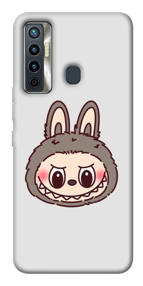 Чохол Labubu grey для TECNO Camon 17