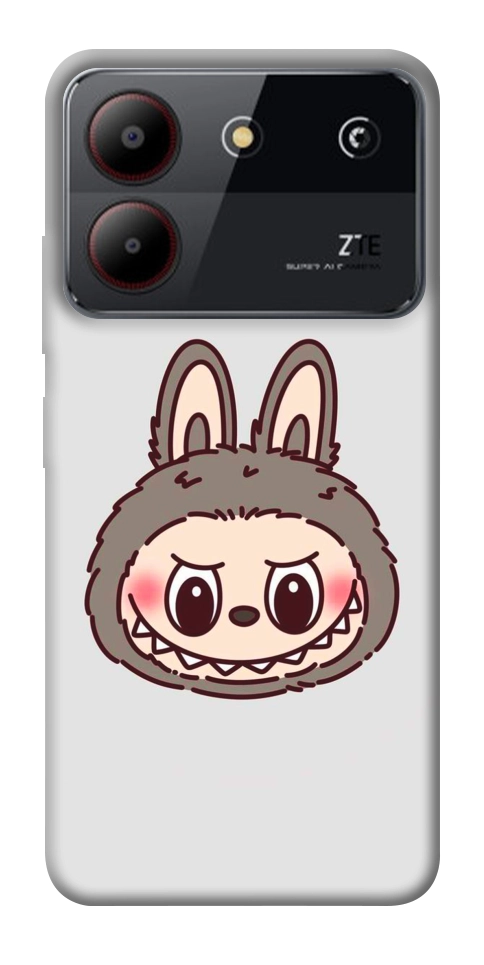 Чехол Labubu grey для ZTE Blade A54 4G