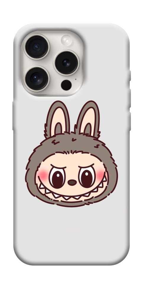 Чохол Labubu grey для iPhone 16 Pro Max