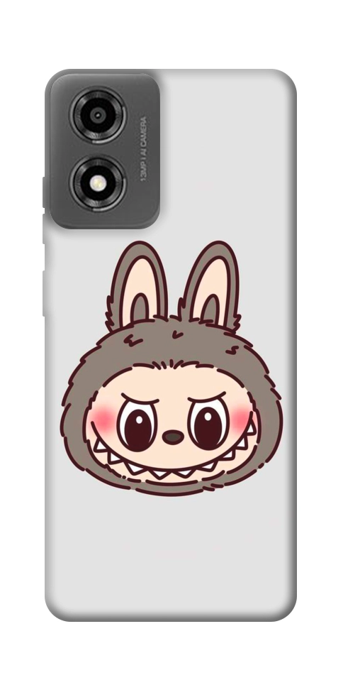 Чехол Labubu grey для Motorola Moto E14