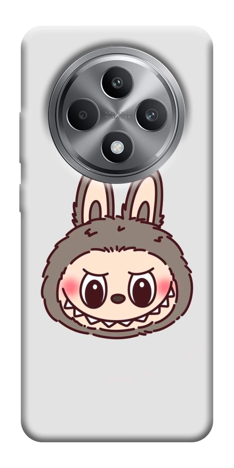 Чехол Labubu grey для Oppo Reno 12 F 4G