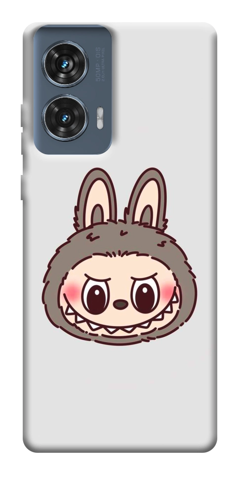Чехол Labubu grey для Motorola Edge 50 Fusion