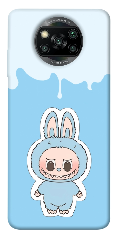 Чохол Labubu blue для Xiaomi Poco X3 NFC
