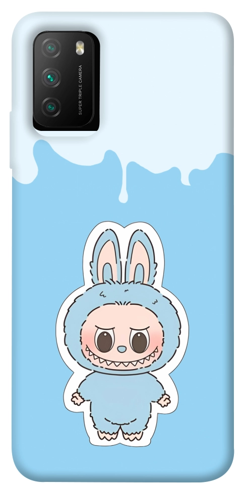 Чехол Labubu blue для Xiaomi Poco M3