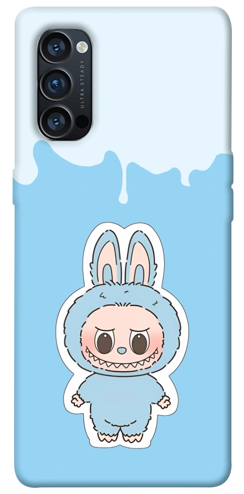 Чохол Labubu blue для Oppo Reno 4 Pro 5G