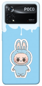 Чехол Labubu blue для Xiaomi Poco X4 Pro
