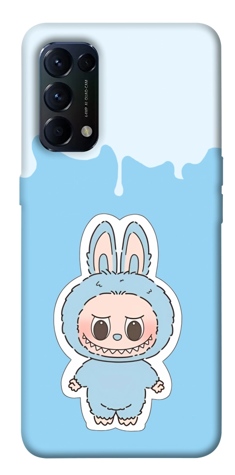Чохол Labubu blue для Oppo Reno 5 4G