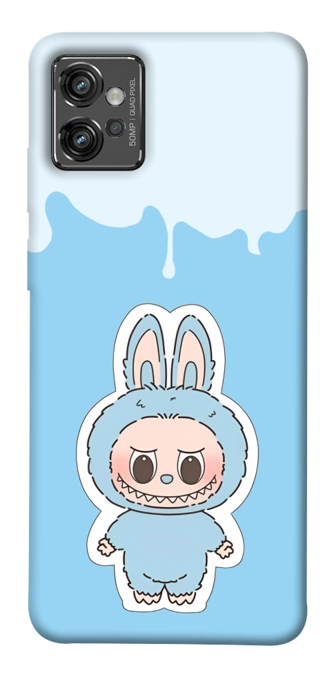 Чехол Labubu blue для Motorola Moto G32