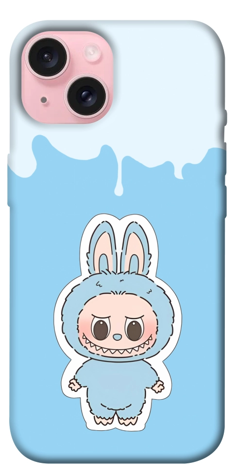 Чохол Labubu blue для iPhone 15