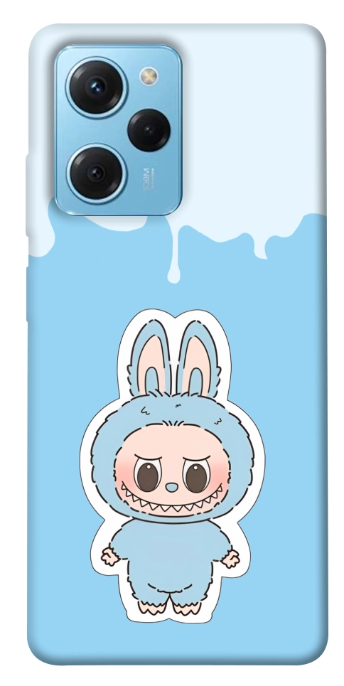 Чехол Labubu blue для Xiaomi Poco X5 Pro 5G