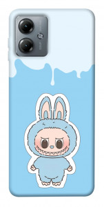 Чохол Labubu blue для Motorola Moto G14