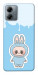 Чохол Labubu blue для Motorola Moto G14