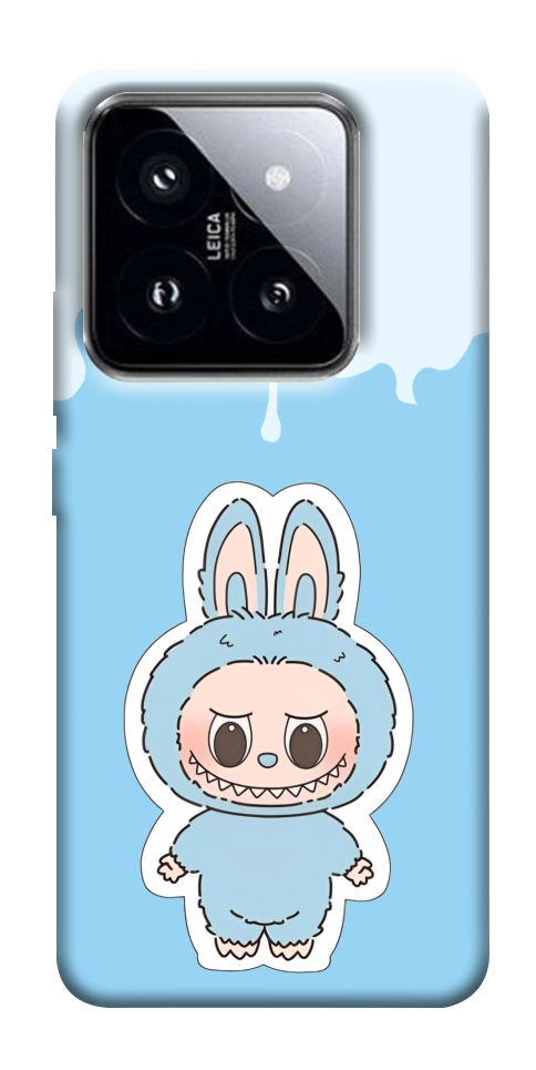 Чехол Labubu blue для Xiaomi 14 Pro