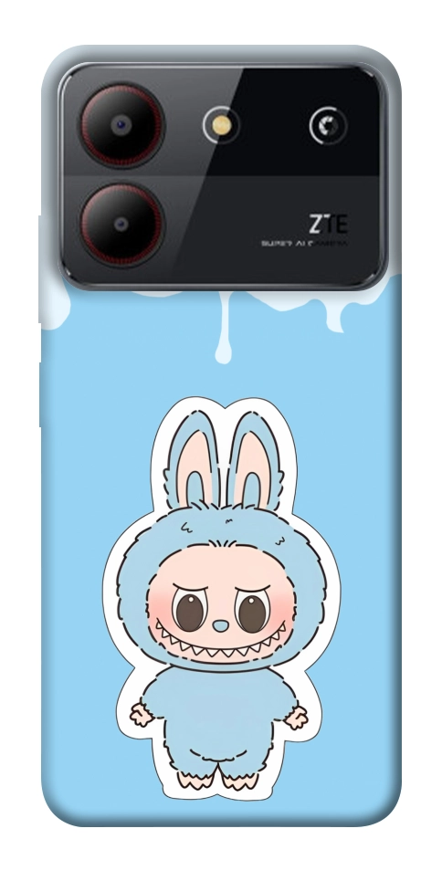 Чехол Labubu blue для ZTE Blade A54 4G
