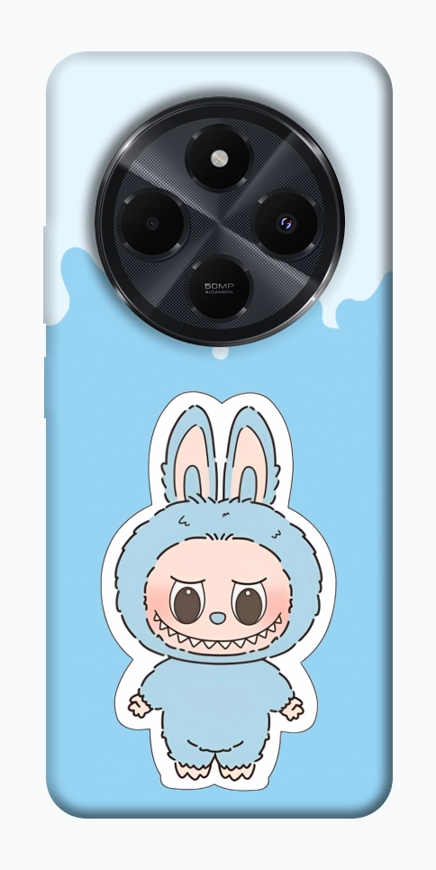 Чехол Labubu blue для Xiaomi Redmi 14C
