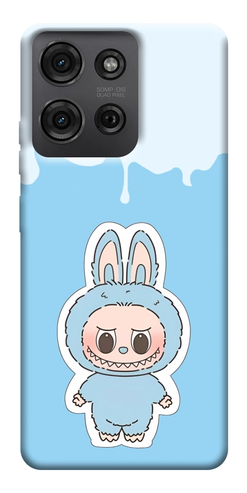 Чехол Labubu blue для Motorola Moto G75 5G