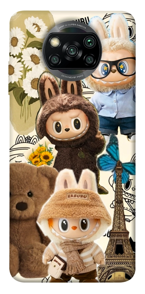 Чехол Labubu mood для Xiaomi Poco X3 NFC