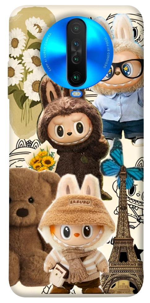 Чехол Labubu mood для Xiaomi Poco X2