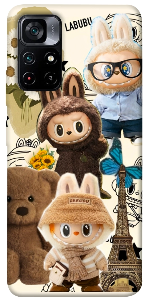 Чехол Labubu mood для Xiaomi Poco M4 Pro 5G
