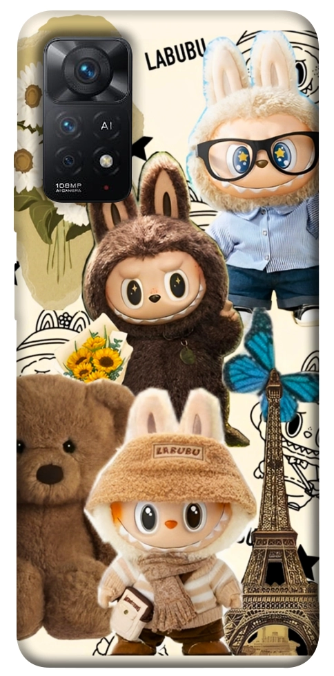 Чехол Labubu mood для Xiaomi Redmi Note 11 Pro 5G
