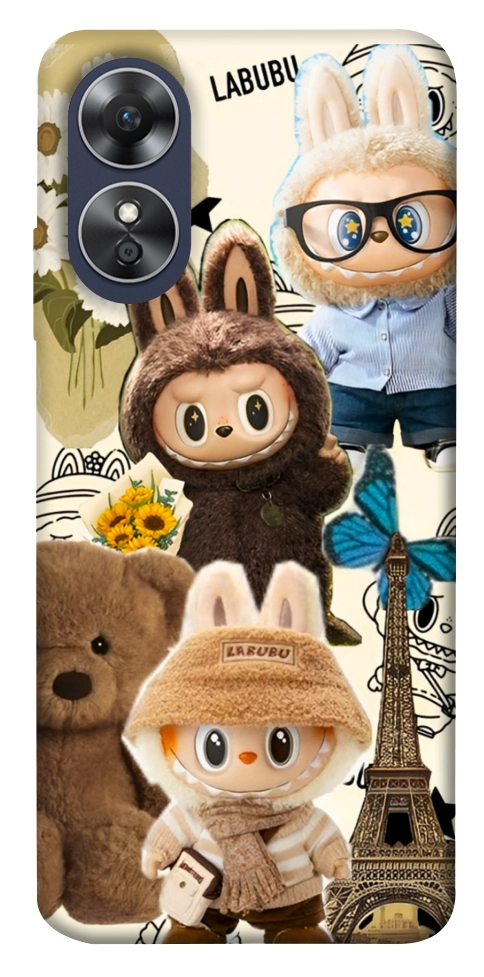 Чехол Labubu mood для Oppo A17