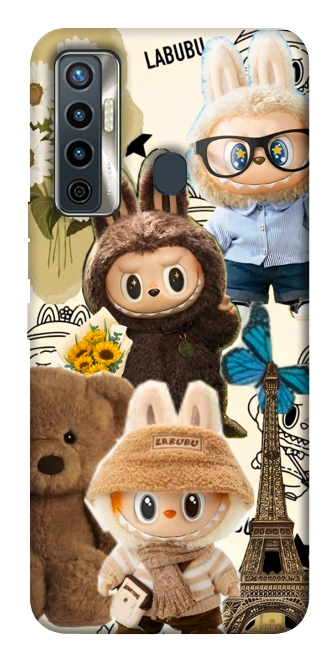 Чохол Labubu mood для TECNO Camon 17