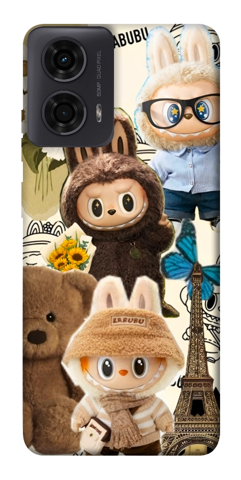 Чохол Labubu mood для Motorola Moto G04