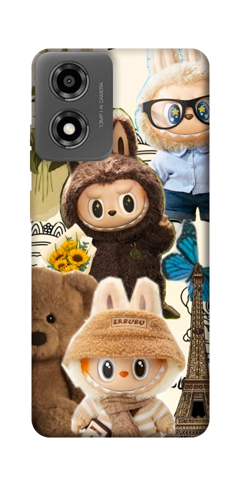 Чохол Labubu mood для Motorola Moto E14