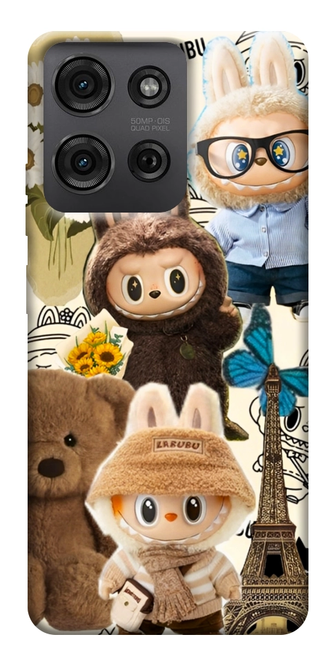 Чохол Labubu mood для Motorola Moto G75 5G