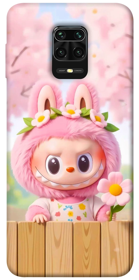 Чохол Labubu flower для Xiaomi Redmi Note 9 Pro