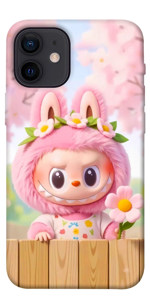 Чехол Labubu flower для iPhone 12 mini