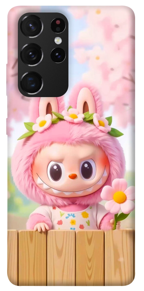 Чехол Labubu flower для Galaxy S21 Ultra