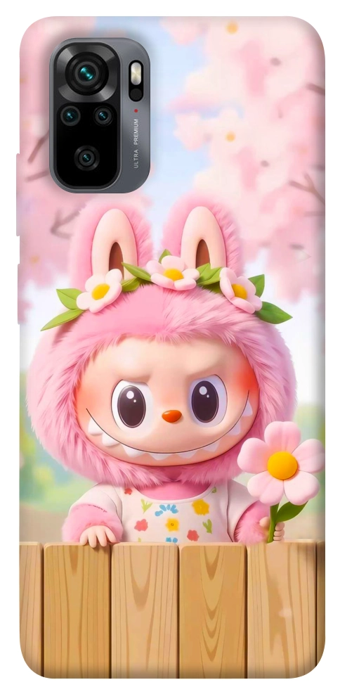 Чехол Labubu flower для Xiaomi Redmi Note 10