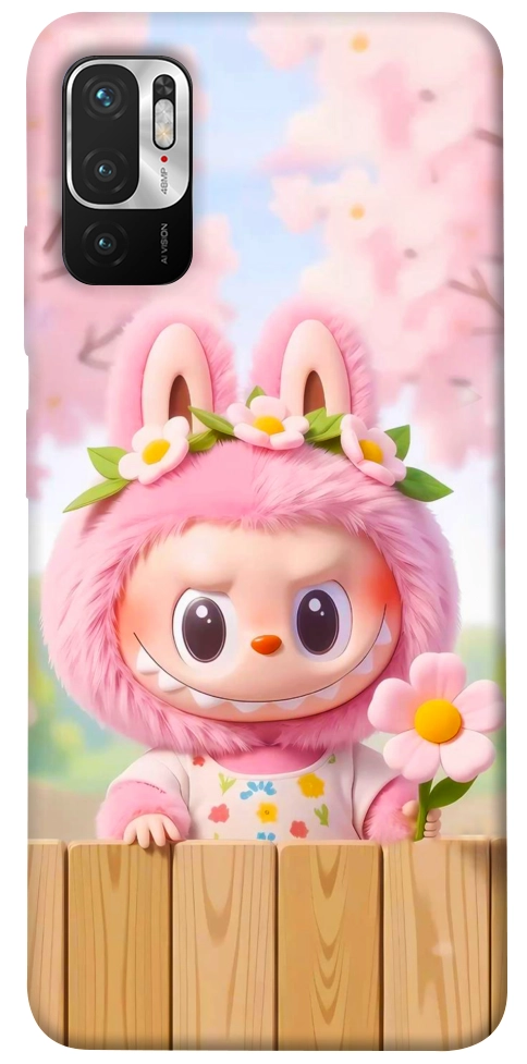 Чехол Labubu flower для Xiaomi Redmi Note 10 5G