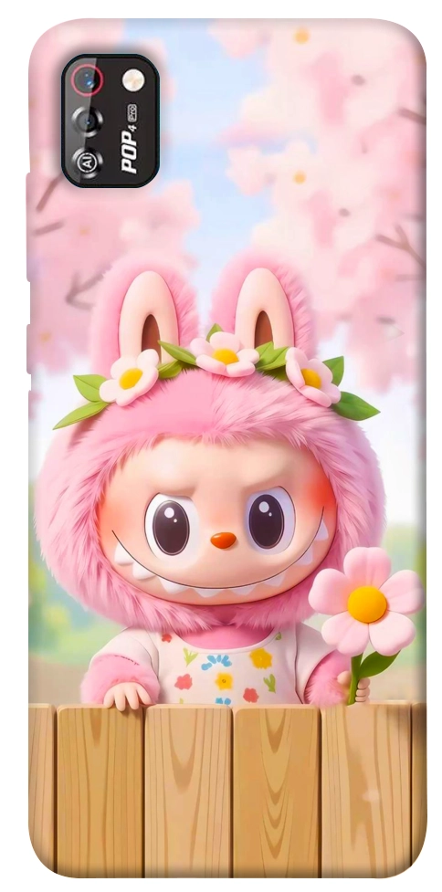 Чехол Labubu flower для TECNO POP 4 Pro