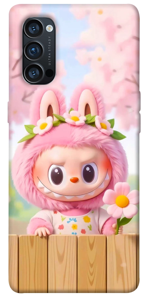 Чохол Labubu flower для Oppo Reno 4 Pro 5G