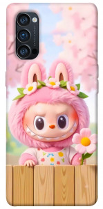 Чохол Labubu flower для Oppo Reno 4 Pro 5G