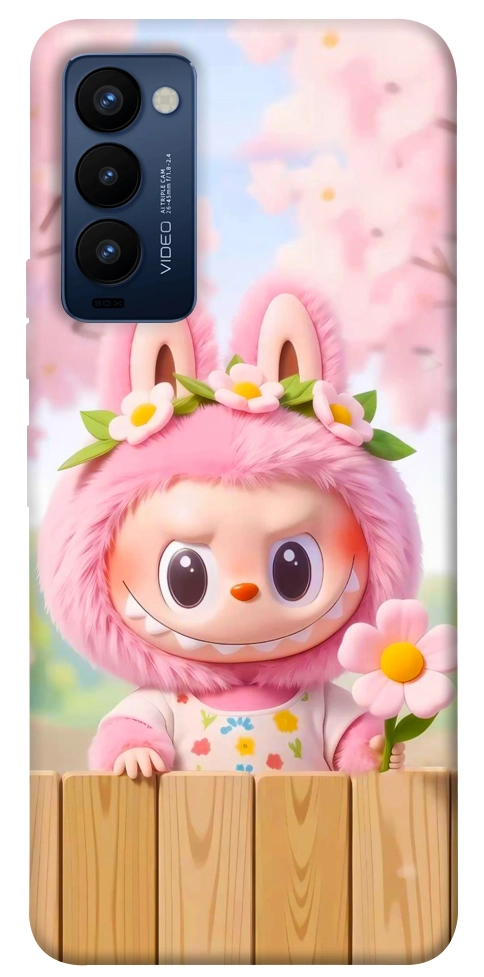 Чехол Labubu flower для TECNO Camon 18
