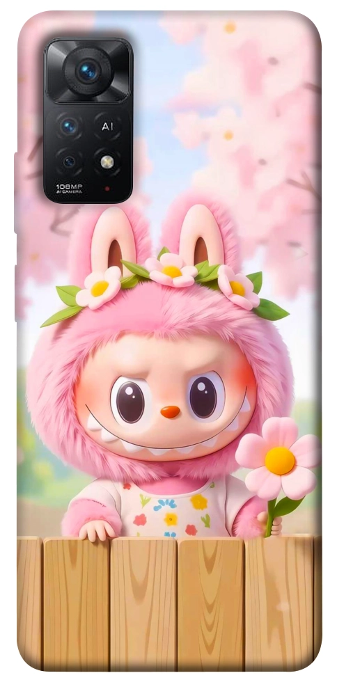 Чехол Labubu flower для Xiaomi Redmi Note 11 Pro 5G
