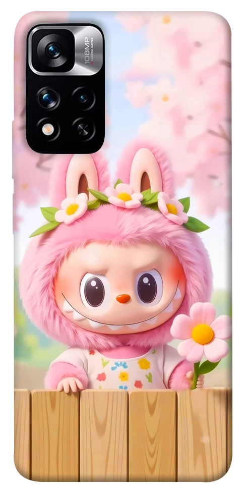 Чохол Labubu flower для Xiaomi Redmi Note 11 5G