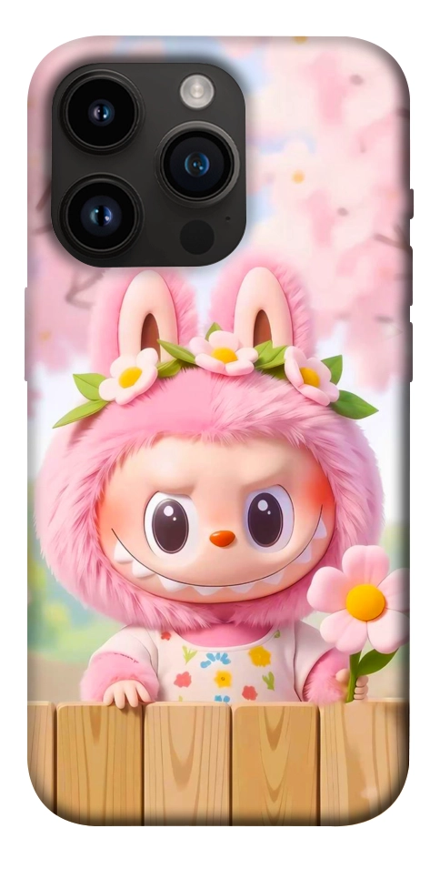 Чехол Labubu flower для iPhone 14 Pro