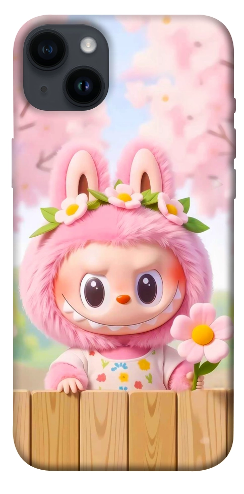 Чехол Labubu flower для iPhone 14 Plus