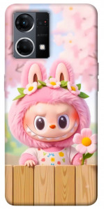 Чохол Labubu flower для Oppo Reno 7 4G