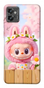Чохол Labubu flower для Motorola Moto G32