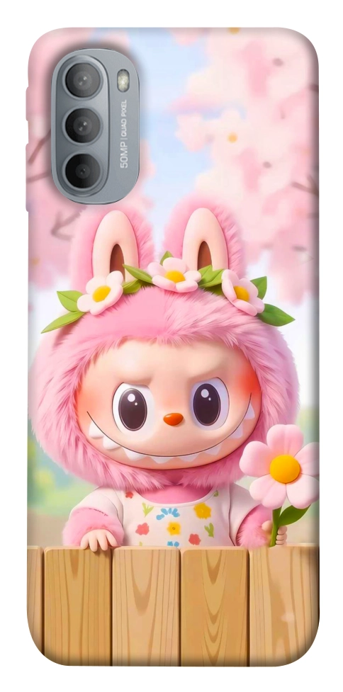 Чехол Labubu flower для Motorola Moto G31
