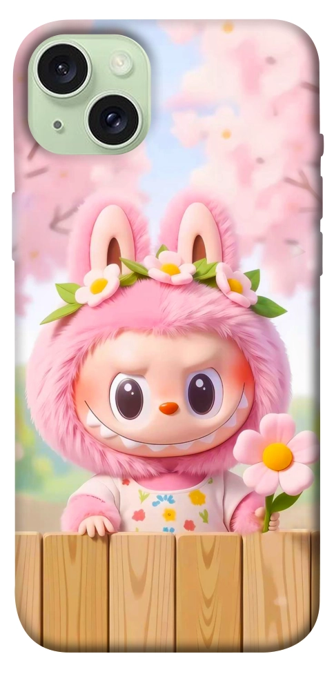 Чохол Labubu flower для iPhone 15 Plus