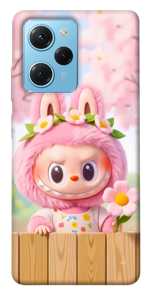 Чехол Labubu flower для Xiaomi Poco X5 Pro 5G