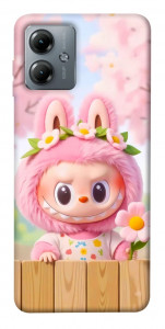 Чохол Labubu flower для Motorola Moto G14