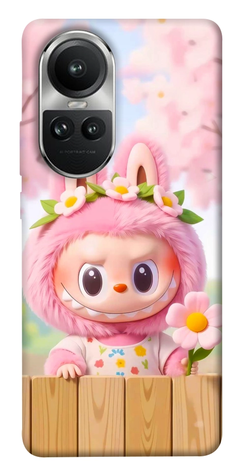 Чехол Labubu flower для Oppo Reno 10