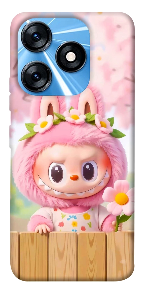 Чехол Labubu flower для TECNO Spark 10